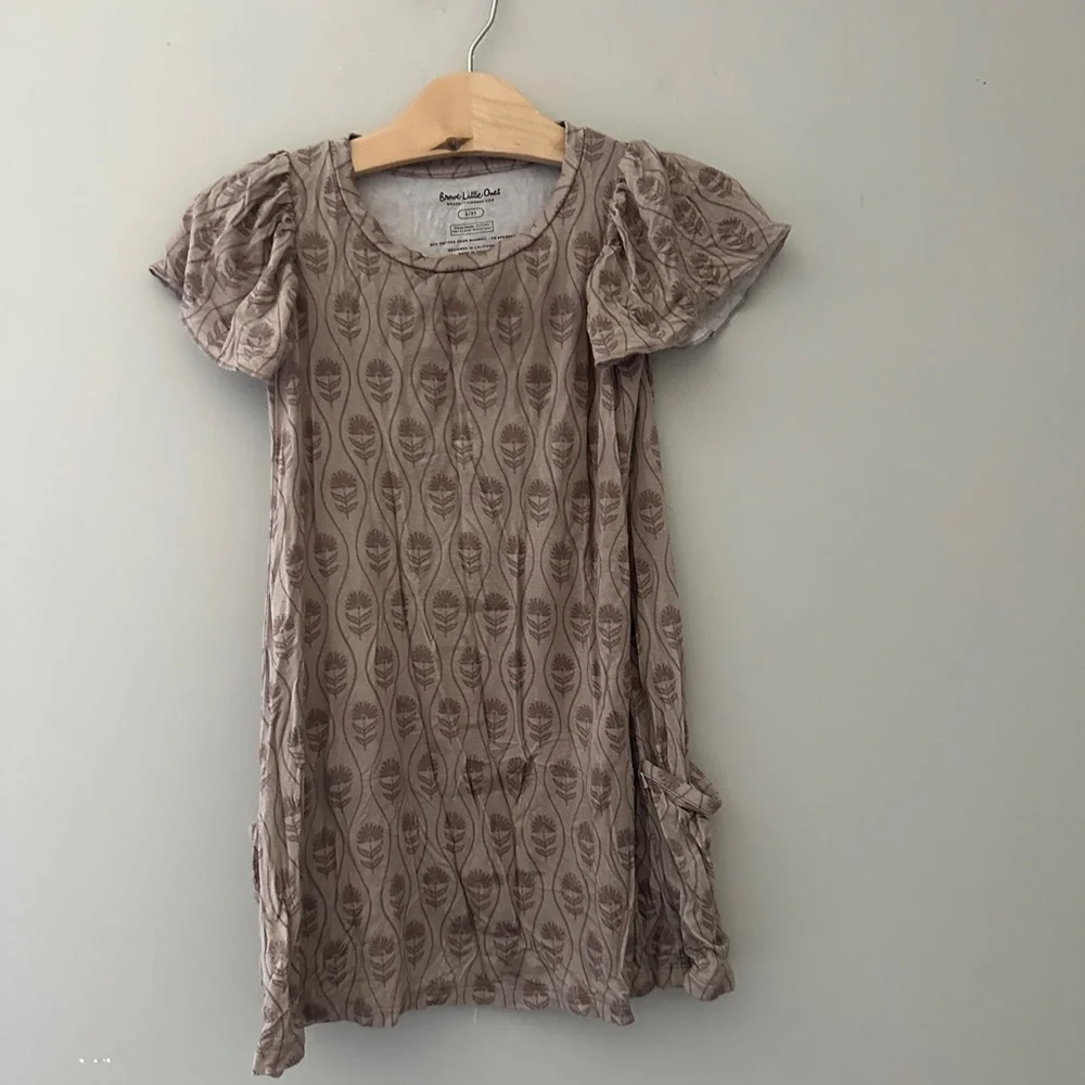 $23‎ ADD ON brave little ones! purple gray bamboo floral dress
